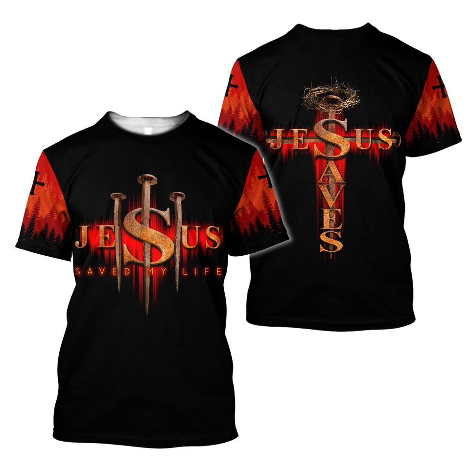 Jesus Saved My Life 3D All Over Printed Shirts For Men and Women Pi0401005