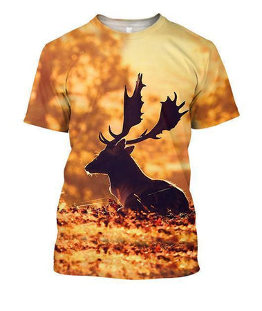 Deer On Autumn Hoodie 3D All Over Print DC010