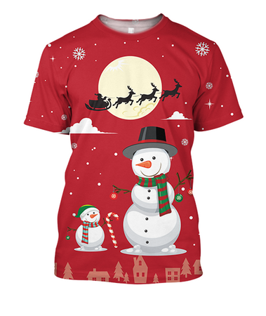 Christmas All Over Print Santa Ride TT