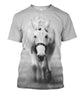 All Over Print White Horse