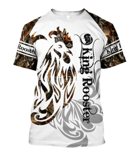 Rooster King Camo Tattoo All Over Printed Unisex Hoodie