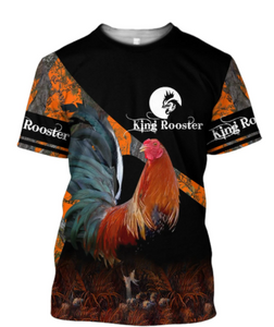 Rooster King Camo III All Over Printed Unisex Hoodie 5