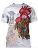 Premium Rooster King Tribal Pattern All Over Printed 45