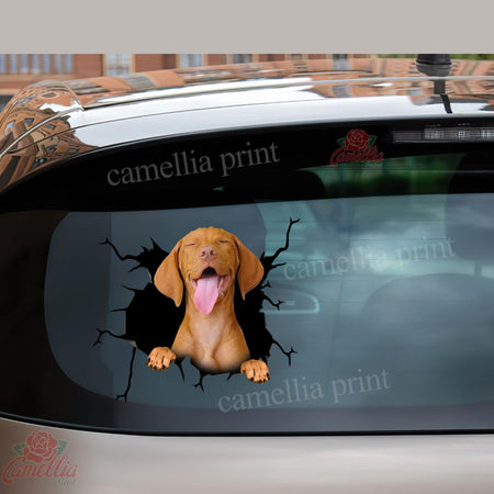 Vizsla Crack Decal For Rear Window Wiper Funny Quotes Number Stickers Stuffers