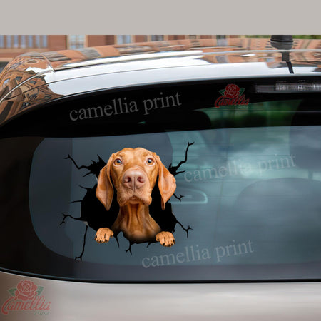 Vizsla Crack Sticker Cute Pretty Cute Car Window Decals Mother's Day Gifts