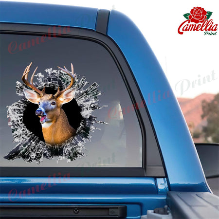 Deer Crack Stickers Custom Funny Gifs Transfer Stickers Sympathy Gifts