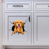 Golden Retriever Crack Decals For Cars Cute Sticker Christmas Gifts
