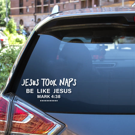 [th1161-snf-tnt]-jesus-took-naps-car-stickers