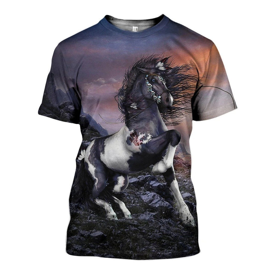 3D All Over Printed Horse Shirts 3