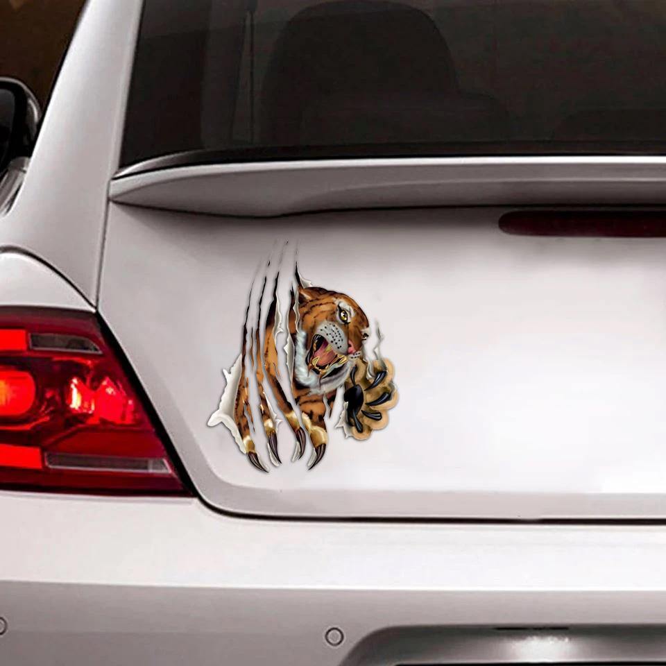 [sk0398-snf-tpa] Tiger Car Sticker Animals Lover - Camellia Print