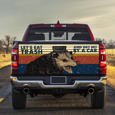 [sk0303-snf-tpa] Rats Lets it trash n get hit by a car Truck Tailgate Decal Sticker Wrap - Camellia Print
