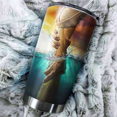 FOCUS ON ME NOT THE STORM - CHRISTIAN AMERICAN MASK PRINTED 3D TUMBLER FRONT