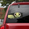 [sk0175-snf-tpa] Funny Turtle animal Car Sticker Lover - Camellia Print