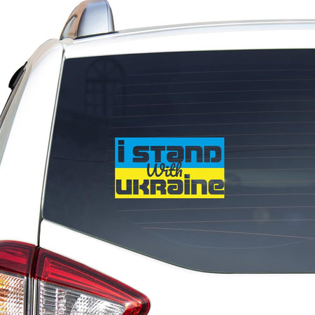 Ukraine I Stand With Ukraine Solidarity No War Peace Love Ukraine Car Vinyl Decal Sticker