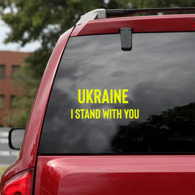 Ukraine I Stand With You Essential Car Vinyl Decal Sticker