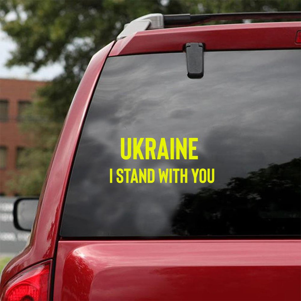Ukraine I Stand With You Essential Car Vinyl Decal Sticker