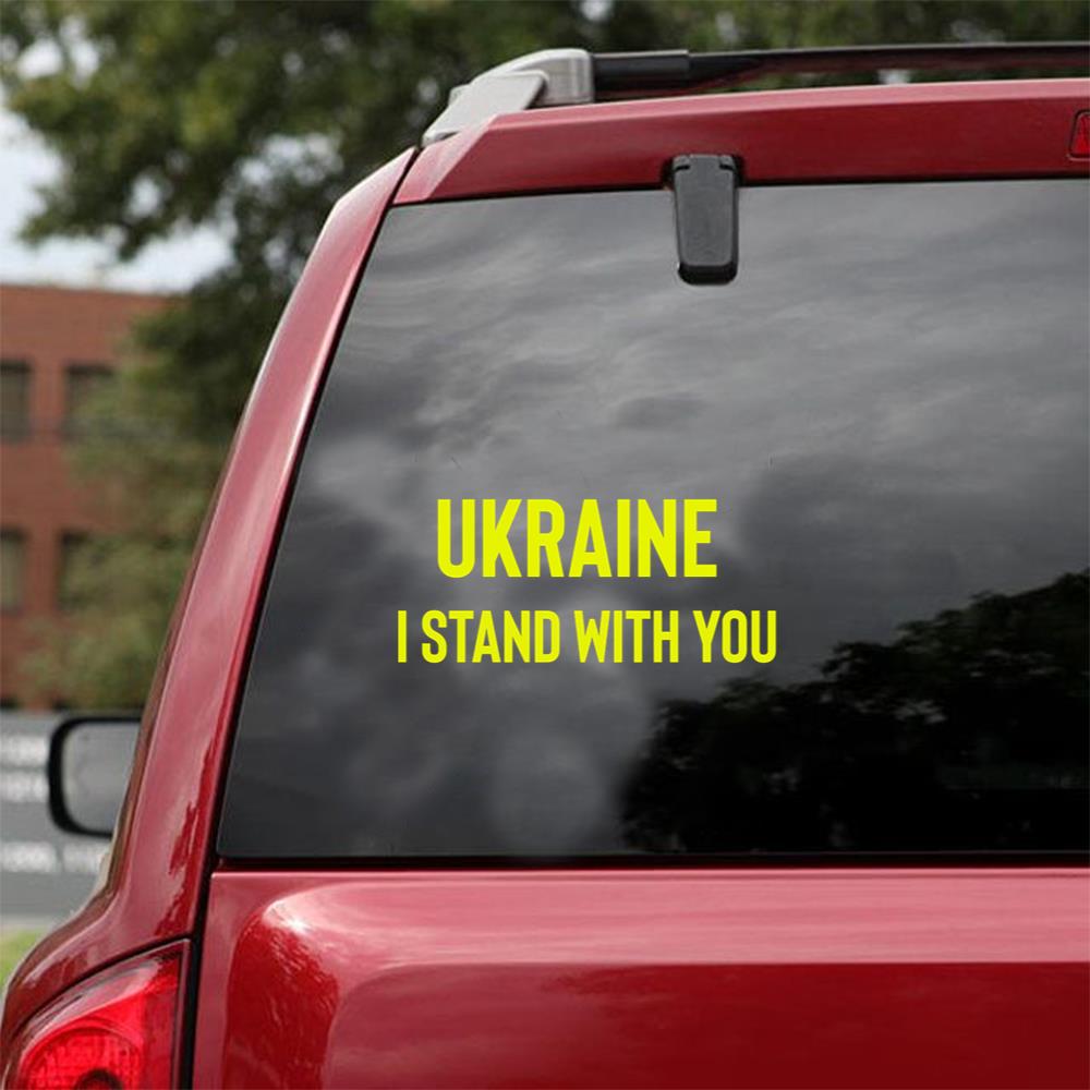 Ukraine I Stand With You Essential Car Vinyl Decal Sticker