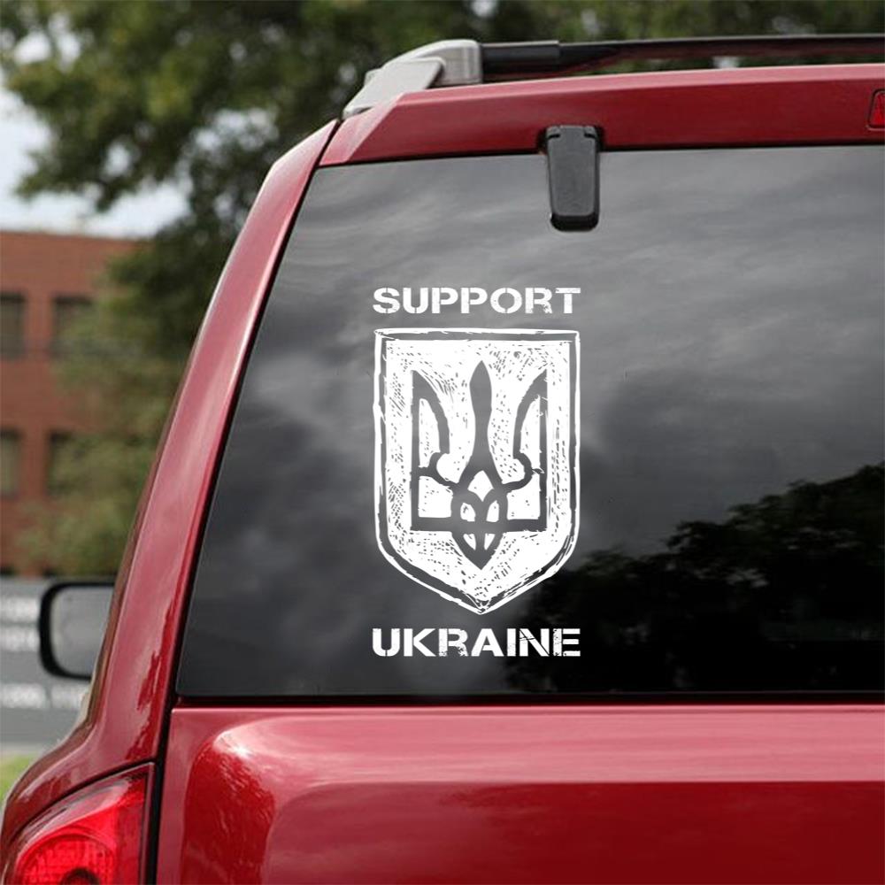 Ukraine Trident Support Ukraine I Stand With Ukraine Essential Car Vinyl Decal Sticker