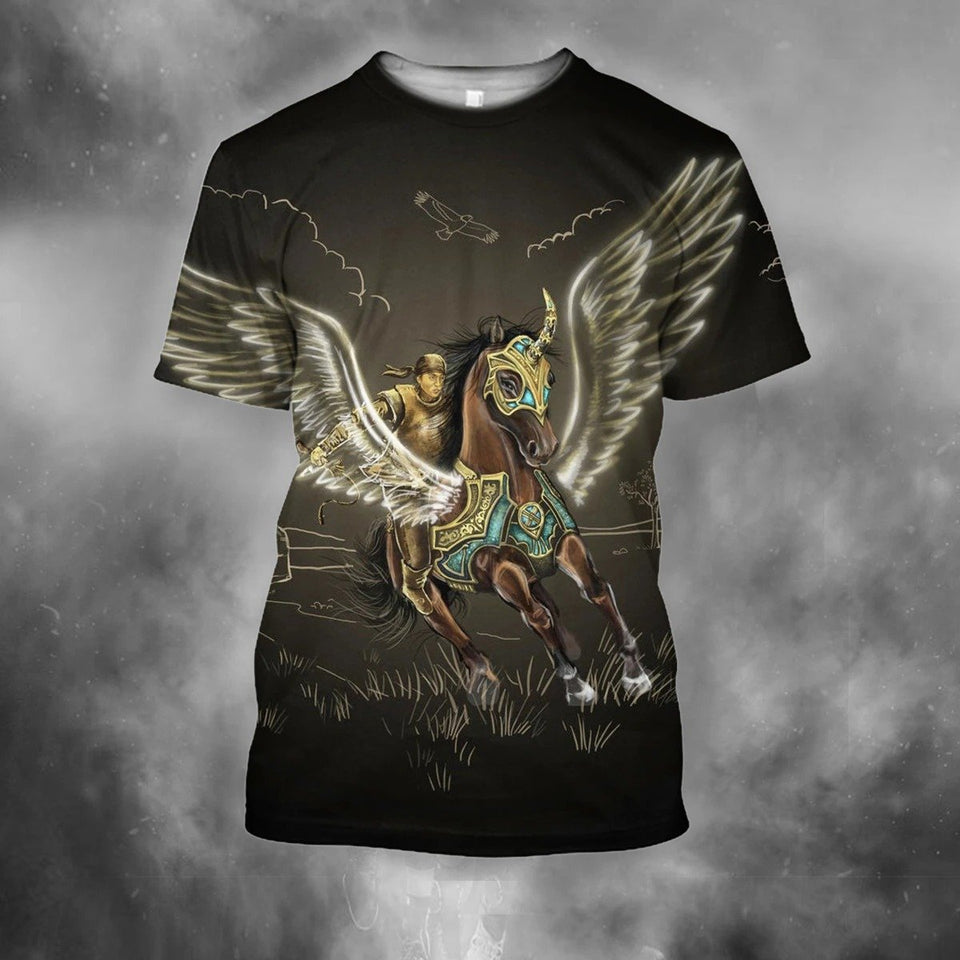 3D All Over Print Warrior Riding Horse