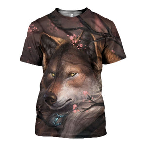 3D Printed Wolf Hoodie T-shirt DT181190