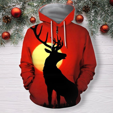 3D All Over Print Deer Sunset Shirts