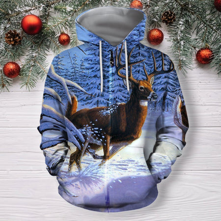 3D All Over Print Deer Running Art Shirts