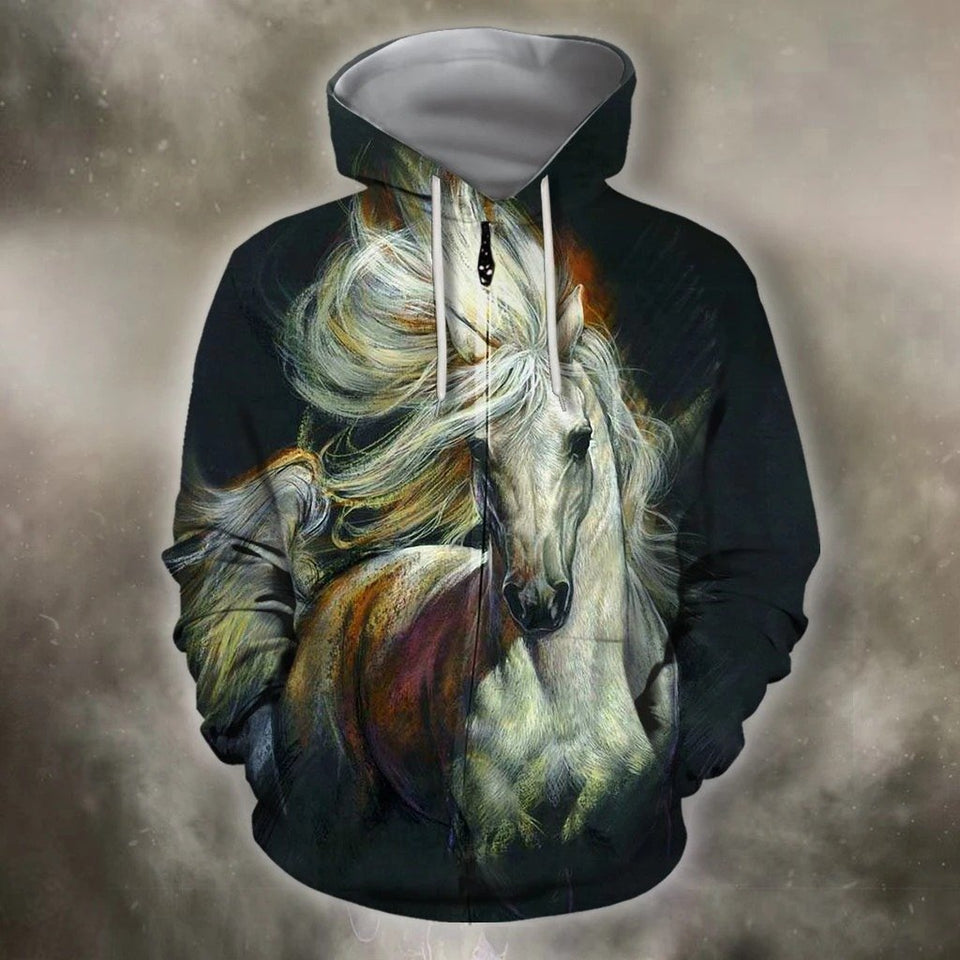 3D All Over Print Beautiful Horse Hoodie