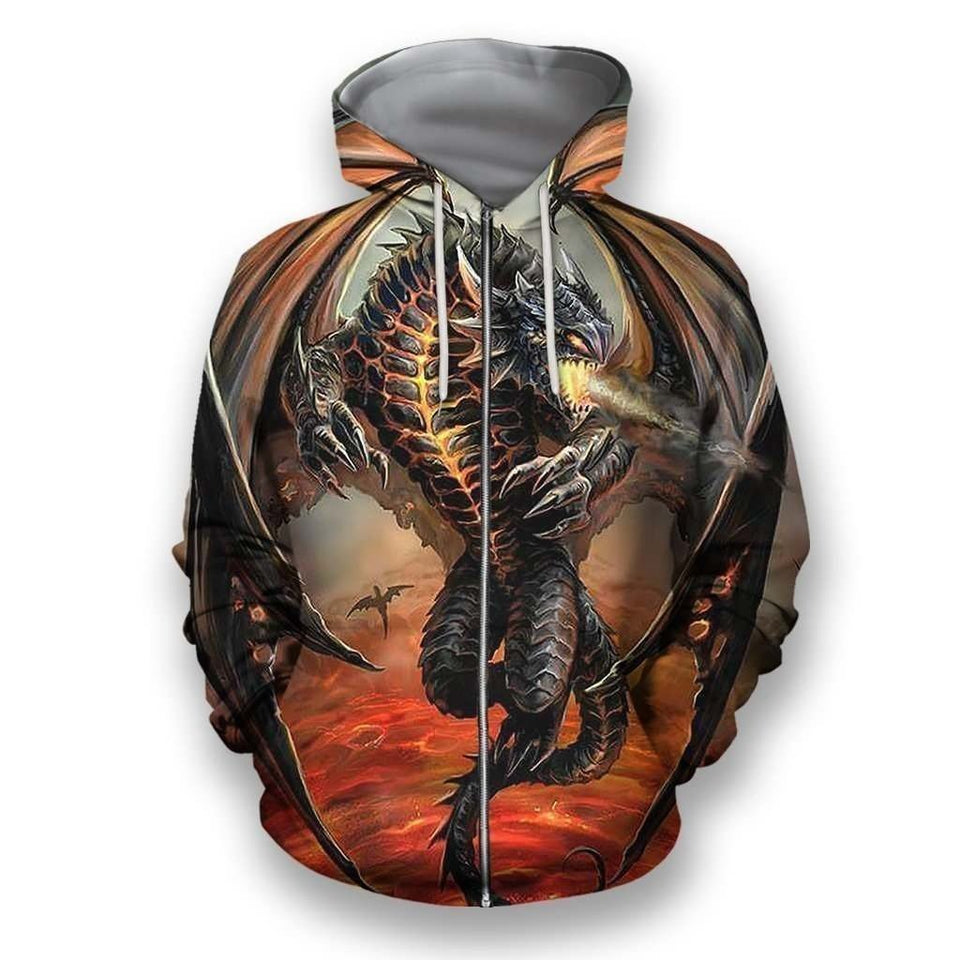 3D ALL OVER PRINT DRAGON HOODIE