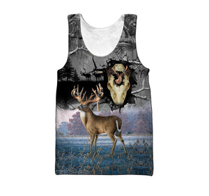 3D All Over Print Deer Hunting Hoodie TN070802