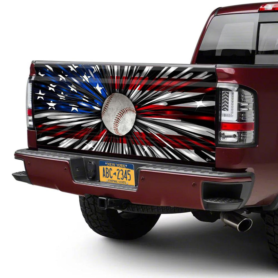 Baseball American truck Tailgate Decal Sticker Wrap Tailgate Wrap Decals For Trucks