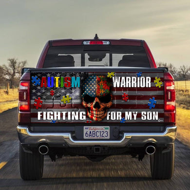 Autism Awareness American Warrior truck Tailgate Decal Sticker Wrap Tailgate Wrap Decals For Trucks