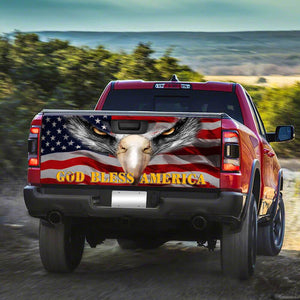 God Bless America Eagle Patriotic truck Tailgate Decal Sticker Wrap Tailgate Wrap Decals For Trucks