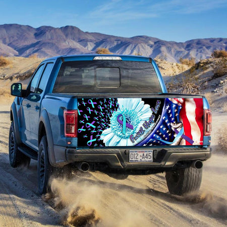 Suicide Awareness truck Tailgate Decal Sticker Wrap Faith Hope Love Tailgate Wrap Decals For Trucks