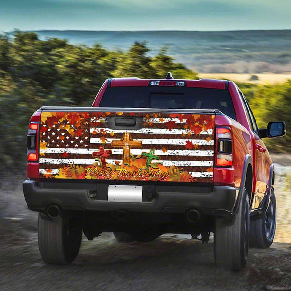 Jesus Christian Happy Thanksgivitruck Tailgate Decal Sticker Wrap Tailgate Wrap Decals For Trucks