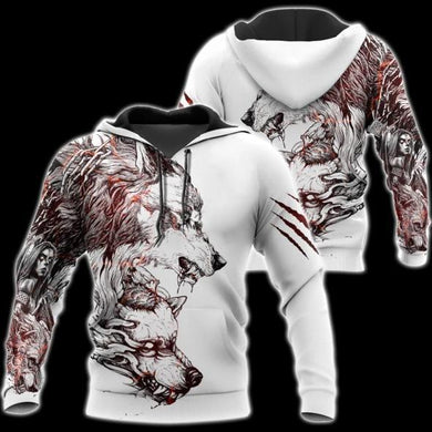 Tattoo Wolf Hoodie T Shirt For Men and Women HAC290502