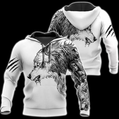 Tattoo Wolf Hoodie T Shirt For Men and Women HAC290501