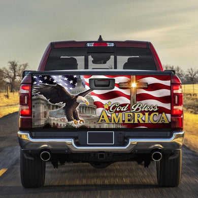 God Bless American truck Tailgate Decal Sticker Wrap Tailgate Wrap Decals For Trucks