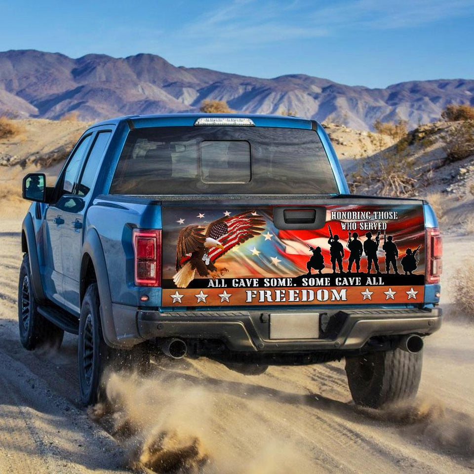 Veteran All Gave Some Some Gave Atruck Tailgate Decal Sticker Wrap Tailgate Wrap Decals For Trucks