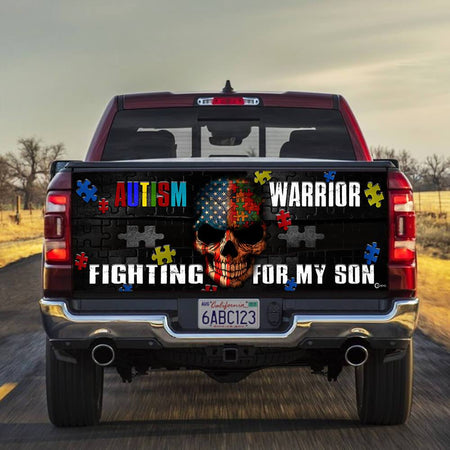 Autism Awareness American Warrior truck Tailgate Decal Sticker Wrap Tailgate Wrap Decals For Trucks