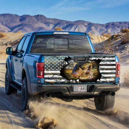 Fishing American truck Tailgate Decal Sticker Wrap Tailgate Wrap Decals For Trucks