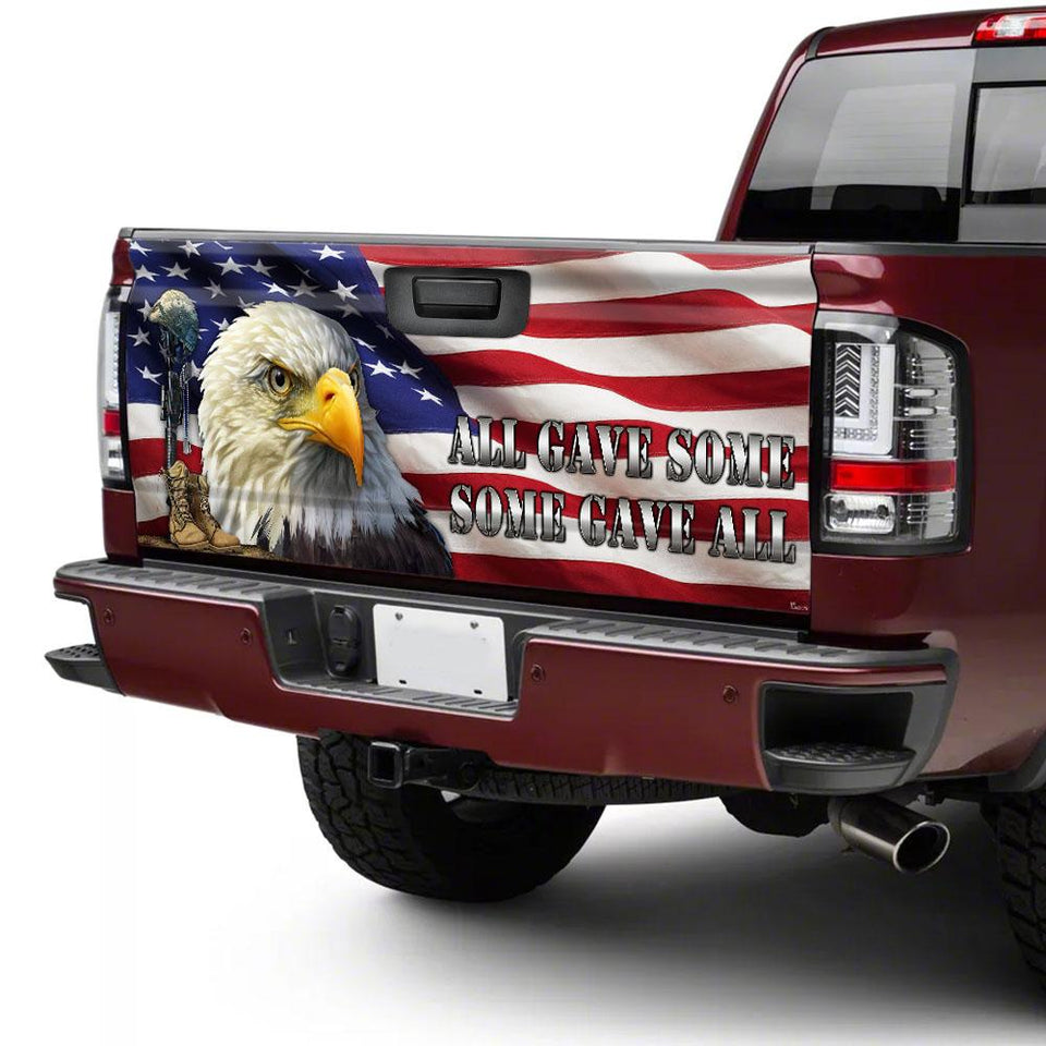 Veterans truck Tailgate Decal Sticker Wrap Veteran Day Veteran Gifts Veteran Decoration Idea All Gave Some Some Gave All Tailgate Wrap Decals For Trucks