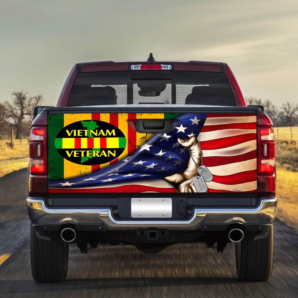 Vietnam Veterans truck Tailgate Decal Sticker Wrap Tailgate Wrap Decals For Trucks