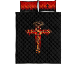 Jesus Saves - Jesus Quilt Bedding Set