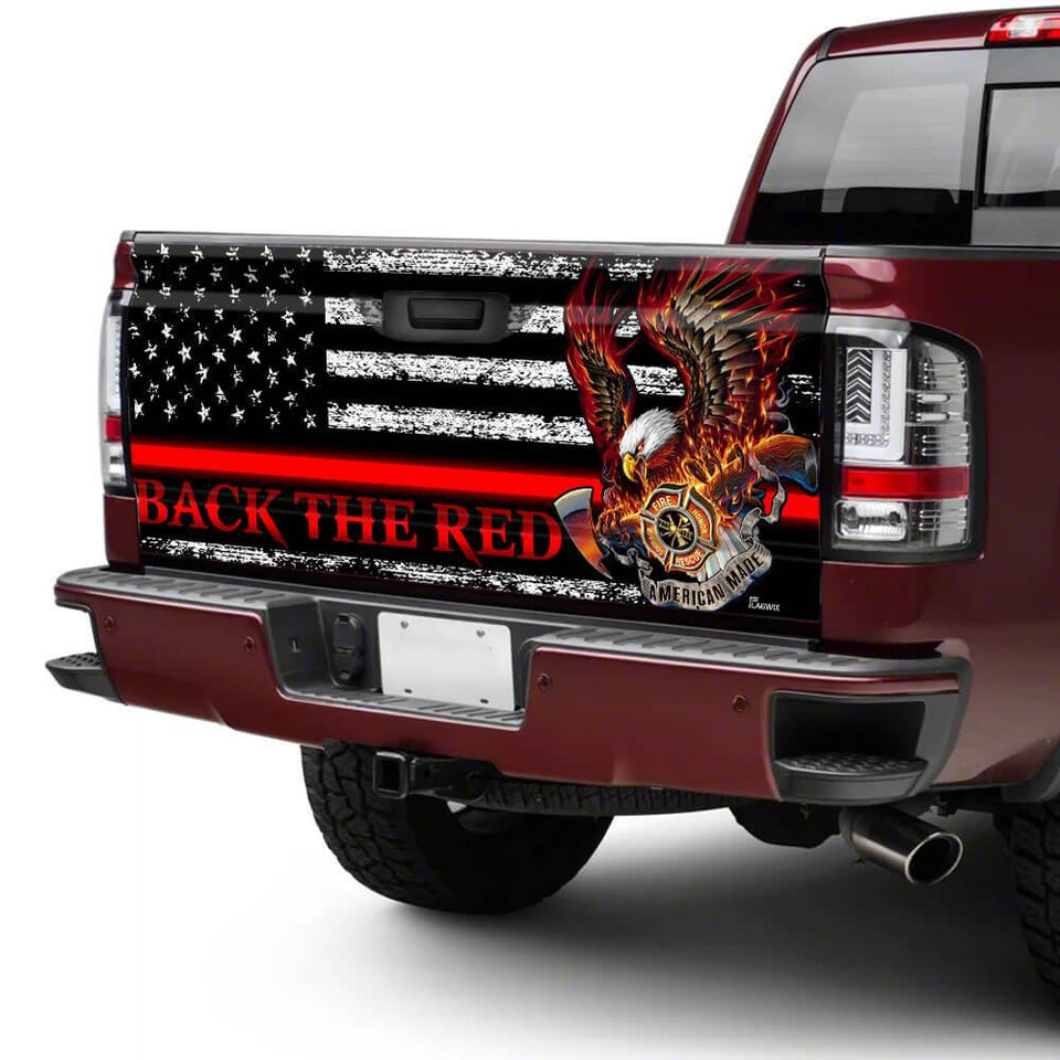 Firefighter Back The Rtruck Tailgate Decal Sticker Wrap Tailgate Wrap Decals For Trucks