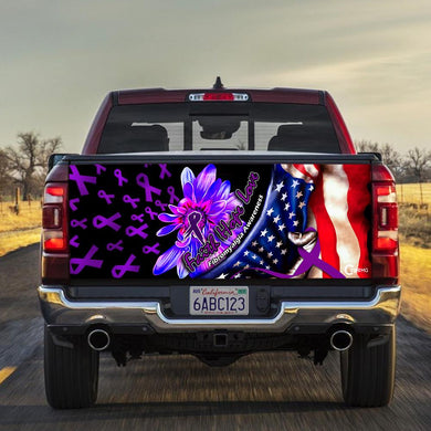 Fibromyalgia Awareness truck Tailgate Decal Sticker Wrap Faith Hope Love Tailgate Wrap Decals For Trucks