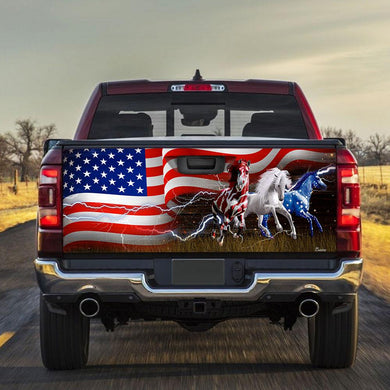 Three Horses American truck Tailgate Decal Sticker Wrap Tailgate Wrap Decals For Trucks