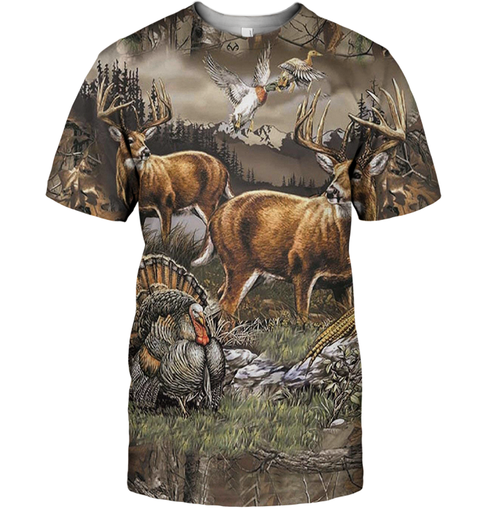 3D All Over Print Deer Hunting Shirt