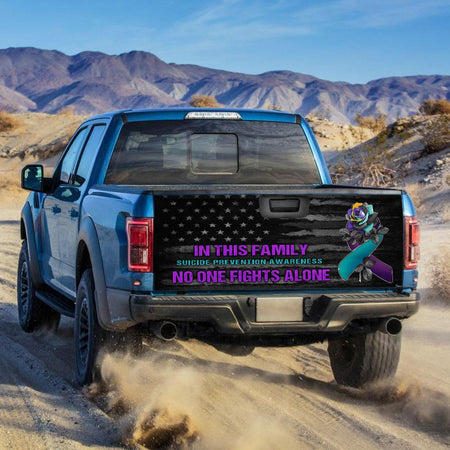 Suicide Prevention Awareness No One Fights Alotruck Tailgate Decal Sticker Wrap Tailgate Wrap Decals For Trucks