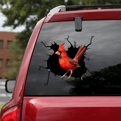 [sk1937-snf-tnt]-cardinal-crack-sticker-birds-lover