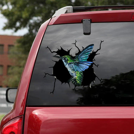 [sk1754-snf-tnt]-hummingbird-crack-sticker-bird-lover